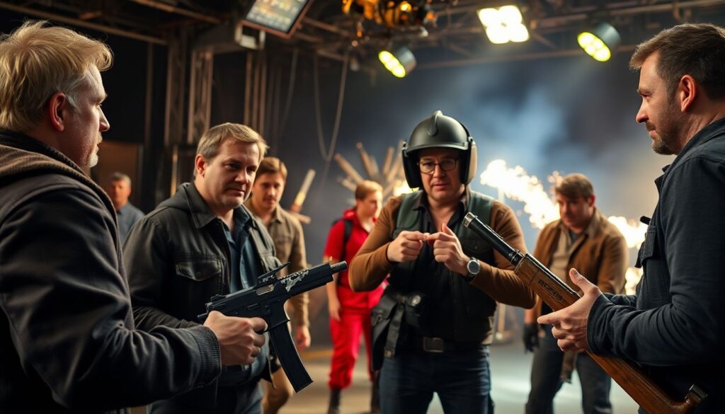 За кулисами: подбор реквизита для опасных сцен - иллюстрация