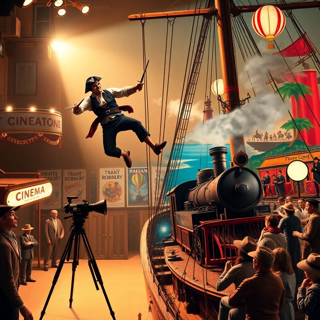 История создания первых в мире приключенческих фильмов и их влияние на кино