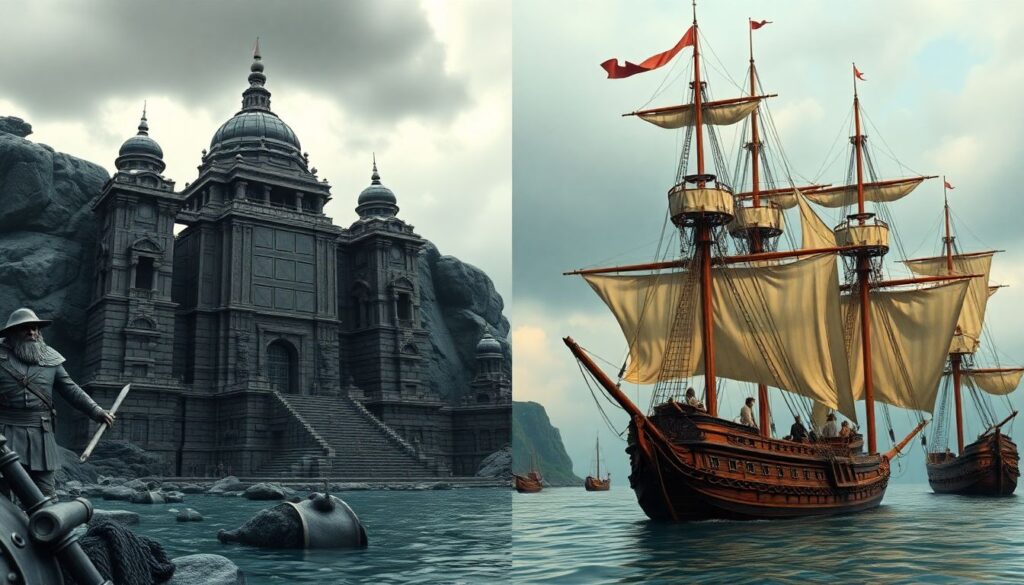 История использования миниатюр в приключенческих фильмах - иллюстрация