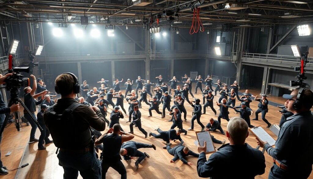 Будни каскадеров в период съемок - иллюстрация